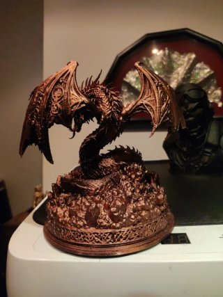 Figura Dragón Serpiente Bronce