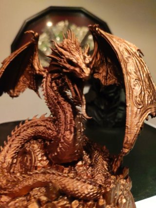 Figura Dragón Serpiente Bronce