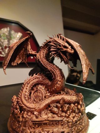 Figura Dragón Serpiente Bronce