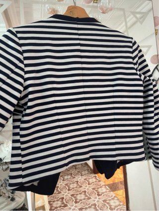Blazer H&M Rayas Marino y Blanco