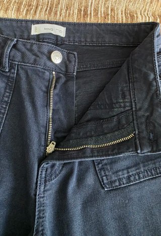 Pantalón vaquero campana azul Mango Teen