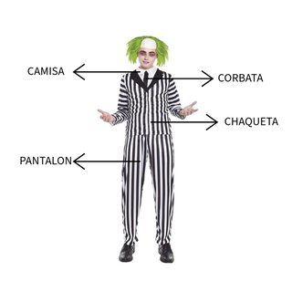 Disfraz Beetlejuice Talla S - Traje Bitelchus. New