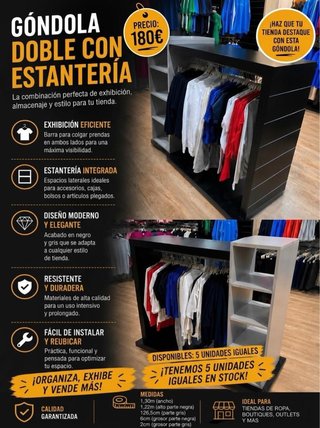 Gondolas para tienda con ruedas