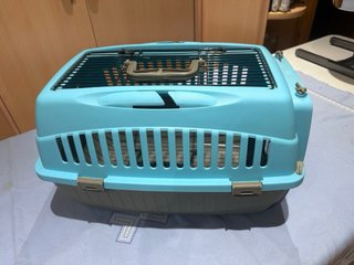 Transportín perro/gato azul y gris
