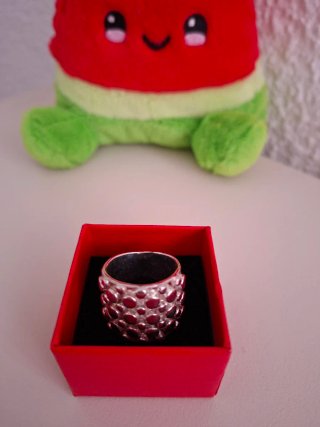 Anillo Vintage Plata 925 Texturizado Ancho