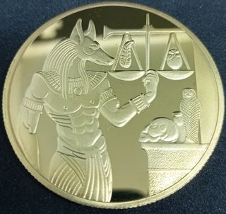 🇪🇬 ANUBIS MONEDA BAÑADA EN ORO EN PCCB