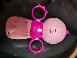 Muñeco para hacer burbujas rosa