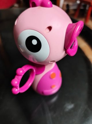 Muñeco para hacer burbujas rosa