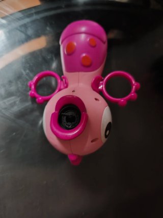 Muñeco para hacer burbujas rosa