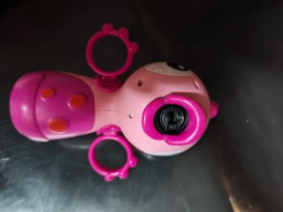 Muñeco para hacer burbujas rosa