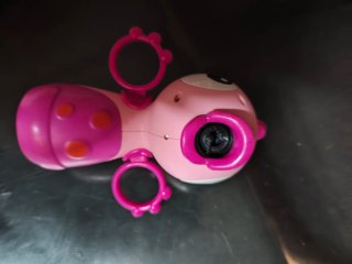 Muñeco para hacer burbujas rosa