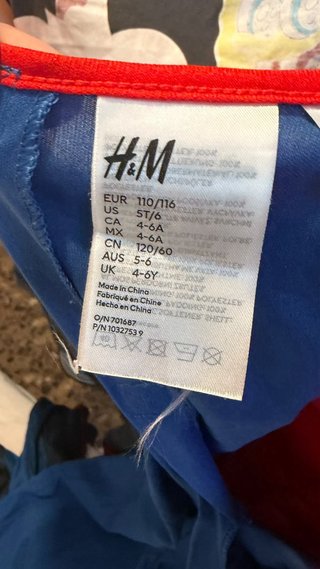 Disfraz Hombre Araña H&M 5-6 años