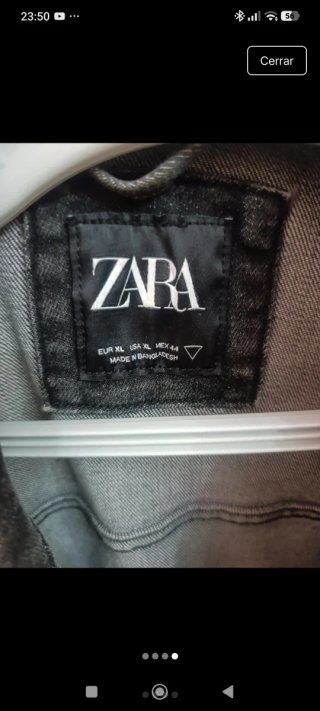 Chaqueta Vaquera Negra Zara