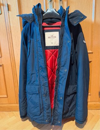 Chaqueta Parka Hollister Azul