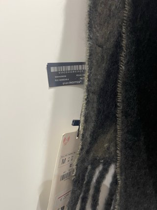 Bufanda Zara Geometría Gris Oscuro