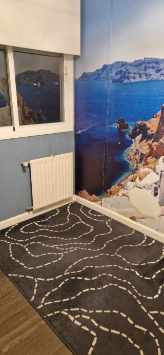 Alfombra Ikea Azul de Pelo Corto