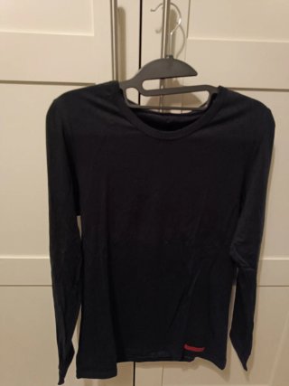 Camiseta Interior Manga Larga Negra Talla S