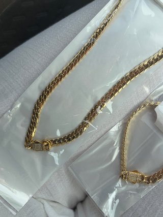 Conjunto Cadena y Pulsera Cubana