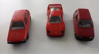 Lotto 3 Burago Ferrari F40 Fiat Tipo 500
