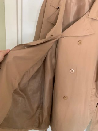Gabardina corta beige