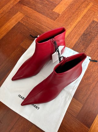 Botin Zara Tacón Kitten Rojo agotados