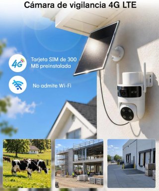 Cámara de Vigilancia Exterior Solar 4G Ctronics