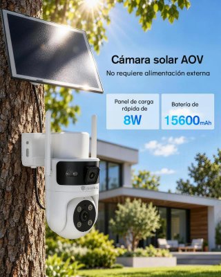 Cámara de Vigilancia Exterior Solar 4G Ctronics