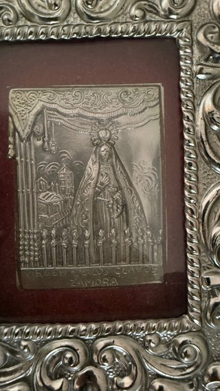 Antiguo cuadro Virgen de los Clavos Zamora