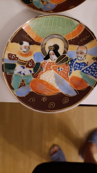 Juego de té antiguo dragón y geishas