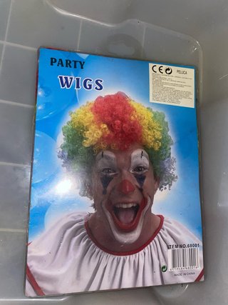 Peluca de payaso para fiestas carnaval disfraces