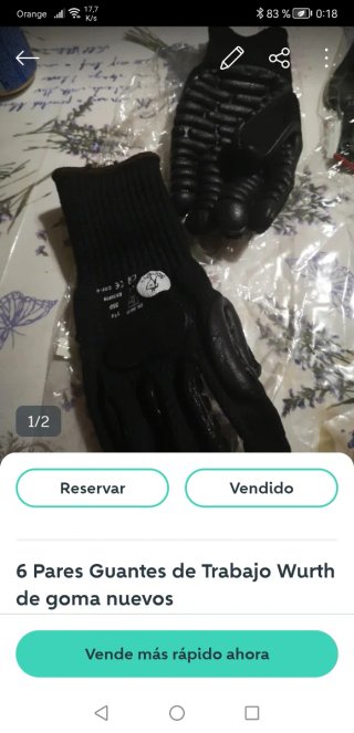 Lote de guantes de trabajo Wurth