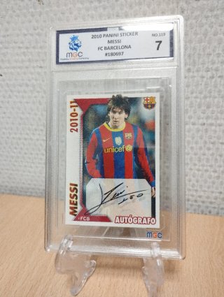Sticker Panini 2010 Messi Autografiado MGC 7