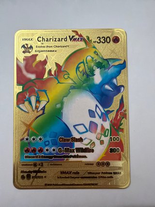 Carta Pokémon Charizard VMAX Dorada