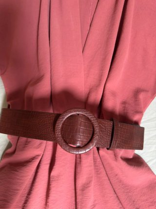 Mono Zara Rosa Talla S con Cinturón