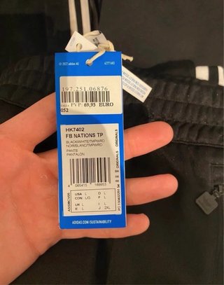 Pantalón Chándal Adidas Negro