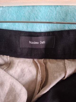 Pantalones Massimo Dutti 100% Lino Crudo EU36 NWT
