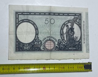 Banconota 50 Lire Barbetti 1896 Banca d'Italia