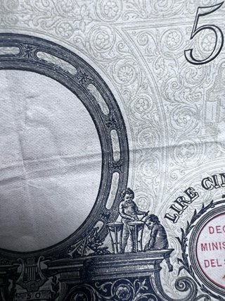 Banconota 50 Lire Barbetti 1896 Banca d'Italia