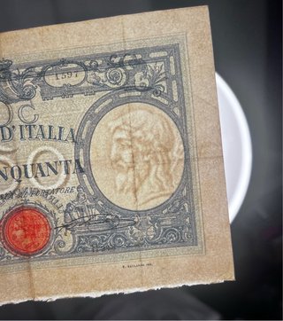 Banconota 50 Lire Barbetti 1896 Banca d'Italia