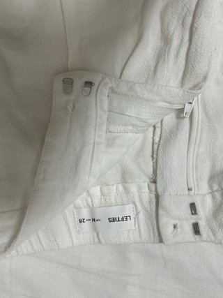 Pantalón de lino blanco de traje