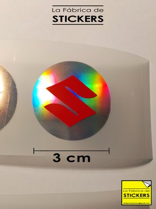 4 Pegatinas SUZUKI Vinilo Holográfico y Verde