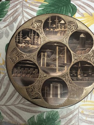 Plato Decorativo de Cobre - Estambul siglo XIX-XX