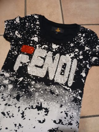 T-shirt Fendi con strass