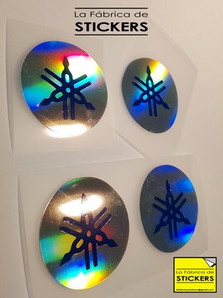 4 Pegatinas KTM Vinilo holográfico y vinilo negro