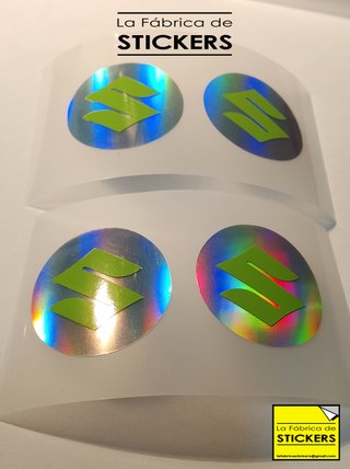 4 Pegatinas Yamaha Vinilo Holográfico y Rojo