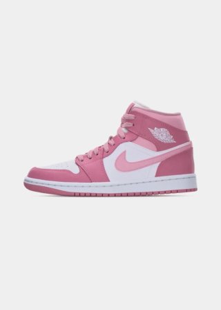 Zapatillas Air Jordan 1 Mid Rosa y Blanco