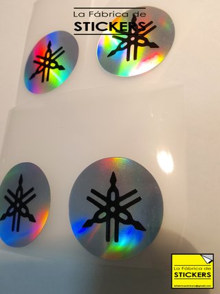 4 Pegatinas Yamaha Vinilo Holográfico