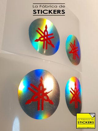4 Pegatinas Yamaha Vinilo Holográfico
