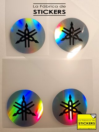 4 Pegatinas Yamaha Vinilo Holográfico