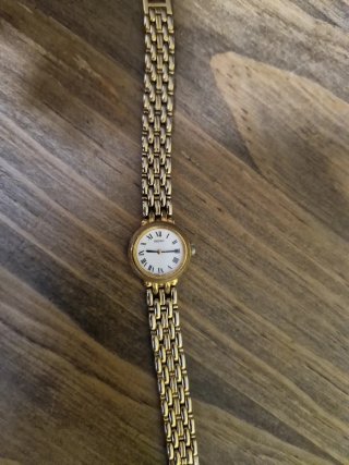 Seiko Ladies Watch V400-0990 Gold Plated - Working